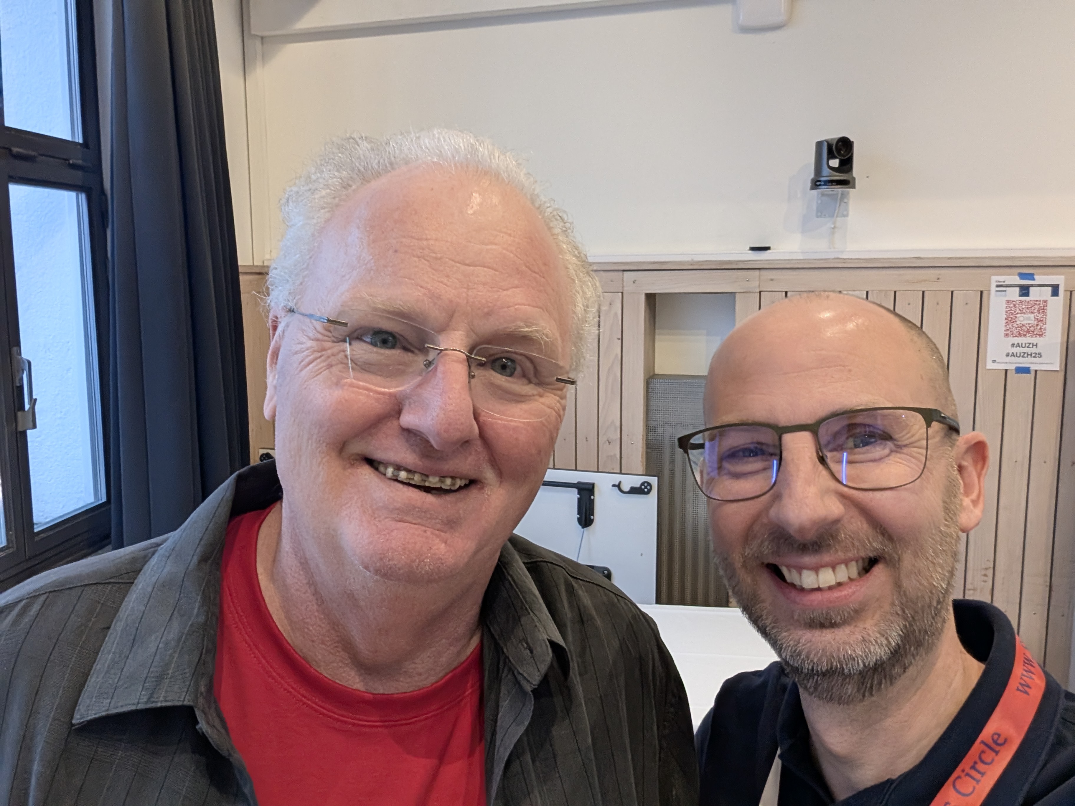 Selfie of Ian with Dave Thomas